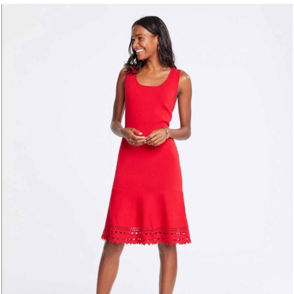 ANN TAYLOR LASER CUT DRESS SIZE MP - Picture 3 of 9
